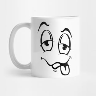 Smiley Funny Cartoon Dizzy Face Mug